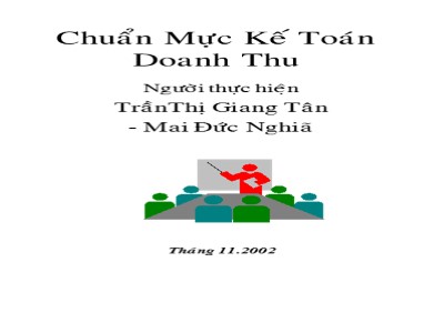 Kế toán ngân hàng - Chuẩn mực kế toán doanh thu