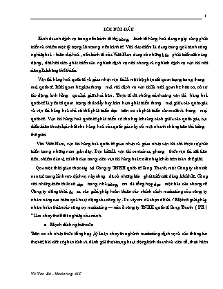 Chuyên đề Một số giải pháp nhằm hoàn thiện các công cụ marketing – mix ở công ty TNHH quốc tế Song Thanh (STI)