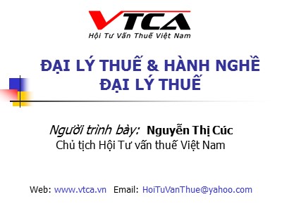 Đại lý thuế và hành nghề đại lý thuế