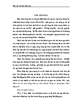 Đề tài Báo cáo kế toán tổng hợp tại Chi nhánh Công ty gang thép Thái Nguyên