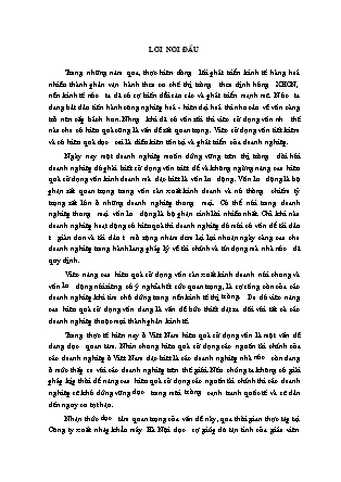 Đề tài Các biện pháp nhằm nâng cao hiệu quả sử dụng vốn lưu động tại Công ty xuất nhập khẩu máy Hà Nội