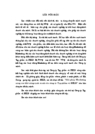 Đề tài Giải pháp Marketing nâng cao khả năng cạnh tranh của công ty Tạp phẩm và BHLĐ