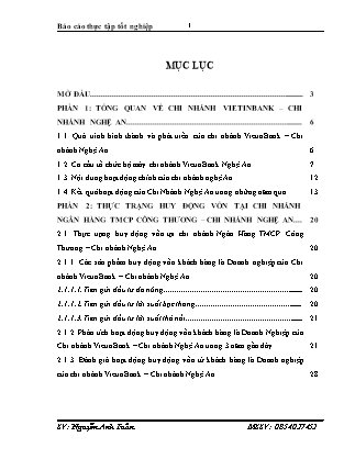 Đề tài Giải pháp nâng cao hiệu quả huy động vốn đối với khách hàng là Doanh Nghiệp tại chi nhánh Nghệ An - Ngân Hàng TMCP Công Thương Việt Nam VietinBank