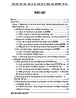 Đề tài Giải pháp tăng cường công tác huy động vốn tại Ngân hàng đầu tư và phát triển Hà nội