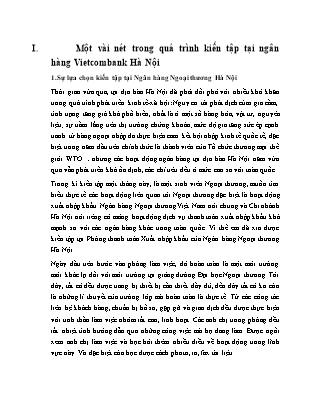 Đề tài Hoạt động thanh toán quốc tế tại ngân hàng TMCP Ngoại Thương Việt Nam - Chi nhánh Hà Nội