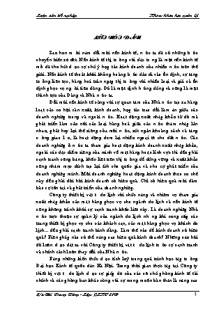 Đề tài Một số biện pháp góp phần nâng cao hiệu quả kinh doanh xuất nhập khẩu tại công ty thiết bị vật tư du lịch