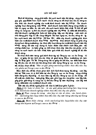 Đề tài Một số giải pháp marketing nhằm thúc đẩy tiêu thụ sản phẩm tại Công ty cao su An Dương