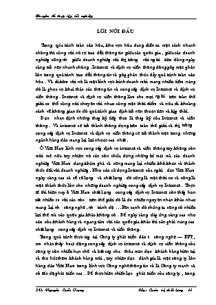 Đề tài Một số giải pháp nâng cao chất lượng cung cấp dịch vụ Internet và viễn thông tại Công ty phát triển đầu tư công nghệ – FPT