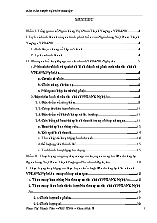 Đề tài Một số giải pháp nâng cao hiệu quả công tác Marketing tại Ngân hàng Việt Nam Thịnh Vượng chi nhánh Nghệ An