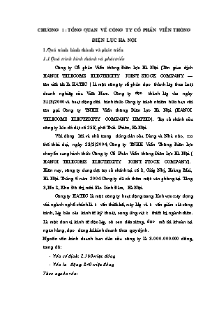 Đề tài Một số giải pháp nâng cao hiệu quả kinh doanh của Công ty Cổ phần Viễn thông Điện lực Hà Nội