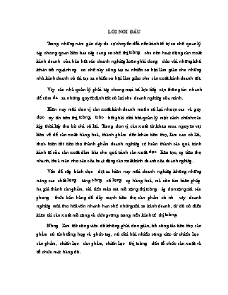 Đề tài Một số giải pháp nhằm đẩy mạnh công tác quản lý hoạt động tiêu thụ sản phẩm tại Công ty xuất nhập khẩu Thái Nguyên
