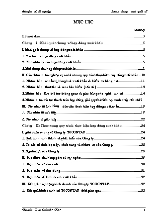 Đề tài Một số giải pháp nhằm hoàn thiện quy trình thực hiện hợp đồng xuất khẩu hàng gốm sứ mỹ nghệ tại công ty xuất nhập khẩu tạp phẩm - Tocontap Hanoi