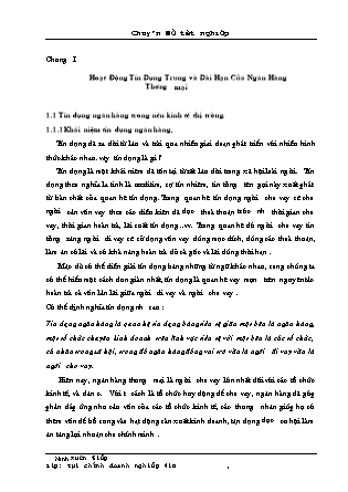 Đề tài Một số giải pháp nhằm nâng cao chất lượng tín dụng trung và dài hạn tại sở giao dịch I ngân hàng đầu tư và phát triển Việt Nam