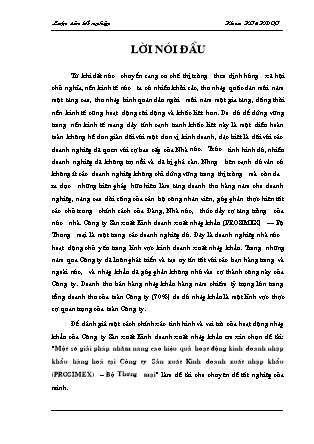 Đề tài Một số giải pháp nhằm nâng cao hiệu quả hoạt động kinh doanh nhập khẩu hàng hoá tại Công ty Sản xuất Kinh doanh xuất nhập khẩu (PROSIMEX) – Bộ Thương mại
