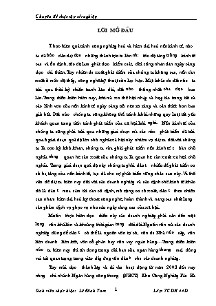 Đề tài Nâng cao chất lượng tín dụng trung dài hạn tại chi nhánh ngân hàng công thương Khu công nghiệp Bắc Hà Nội