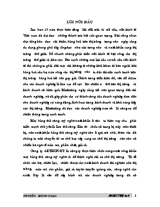 Đề tài Phát triển hoạt động marketing trong kinh doanh xuất khẩu mặt hàng thủ công mỹ nghệ ở công ty xuất nhập khẩu Artexport