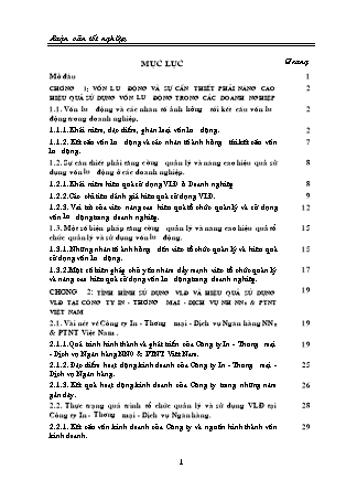 Đề tài Quản trị và nâng cao hiệu quả sử dụng vốn lưu động ở Công ty In - Thương mại - Dịch vụ Ngân hàng