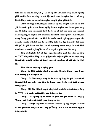 Đề tài Thực trạng công tác kế toán tập hợp chi phí sản xuất và tính giá thành sản phẩm của Công ty Thương mại và sản xuất thiết bị giao thông vận tải