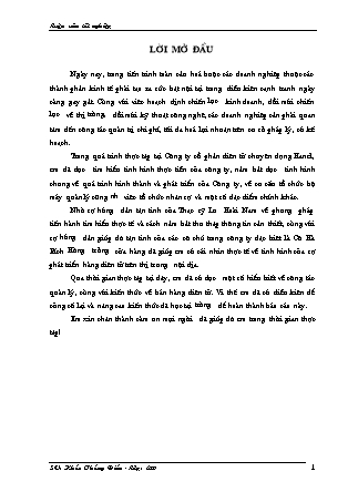 Đề tài Thực trạng hoạt động của Công ty cổ phần điện tử chuyên dụng Hanel