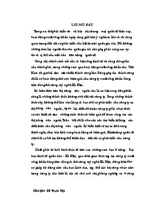 Đề tài Thực trạng hoạt động marketing ở công ty xuất nhập khẩu hàng tiêu dùng và thủ công mỹ nghệ Hà Nội và một số giải pháp nhằm nâng cao hiệu quả hoạt động của công tác marketing