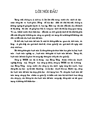Đề tài Thực trạng hoạt động ở công ty TNHH Thương mại và vận tải Hùng Tưởng