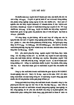 Đề tài Thực trạng và giải pháp nhằm nâng cao hiệu quả quy trình sản xuất và xuất khẩu tại công ty sản xuất và xuất khẩu Prosimex