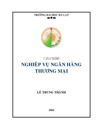 Giáo trình Nghiệp vụ ngân hàng thương mại