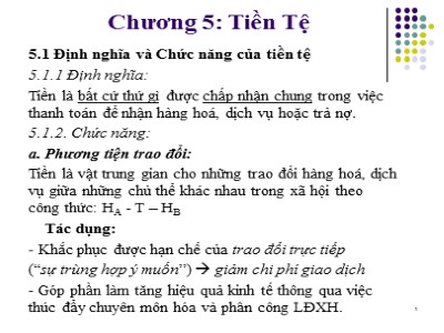 Kiểm toán ngân hàng - Chương 5: Tiền Tệ