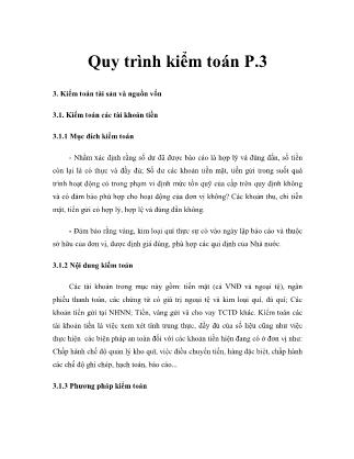 Kiểm toán ngân hàng - Quy trình kiểm toán (phần 3)