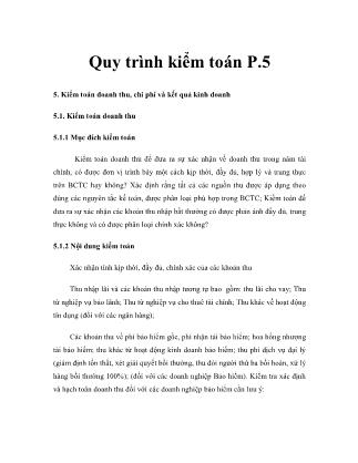 Kiểm toán ngân hàng - Quy trình kiểm toán (phần 5)