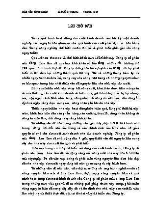Luận văn Một số giải pháp cơ bản về phát triển vùng Nguyên liệu Công ty Cổ phần mía đường Lam Sơn