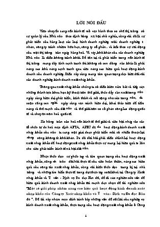 Luận văn Một số giải pháp nhằm nâng cao hiệu quả hoạt động kinh doanh xuất nhập khẩu của Công ty Xuất nhập khẩu và Tư vấn - Dịch vụ Đo đạc Bản đồ