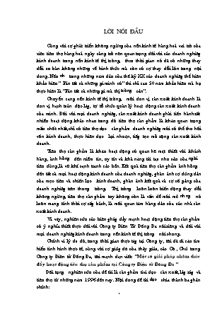 Luận văn Một số giải pháp nhằm thúc đẩy hoạt động tiêu thụ sản phẩm tại Công ty Điện tử Đống Đa