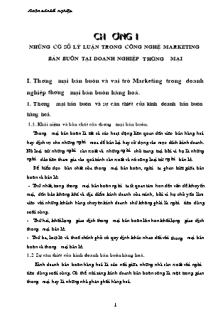 Luận văn Những cơ sở lý luận trong công nghệ marketing bán buôn tại doanh nghiệp thương mại