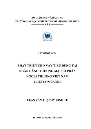 Luận văn Phát triển cho vay tiêu dùng tại ngân hàng thương mại cổ phần ngoại thương Việt Nam (vietcombank)