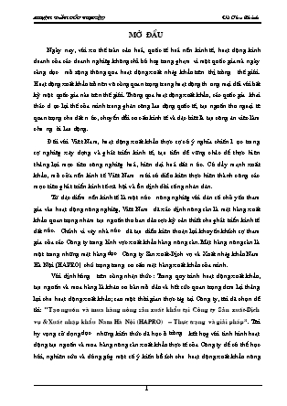 Luận văn Tạo nguồn và mua hàng nông sản xuất khẩu tại Công ty Sản xuất-Dịch vụ và xuất nhập khẩu Nam Hà Nội (HAPRO) – Thực trạng và giải pháp