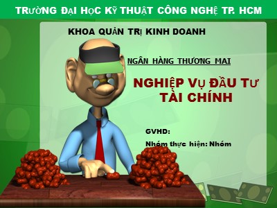 Nghiệp vụ ngân hàng - Nghiệp vụ đầu tư tài chính