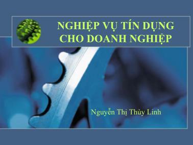 Nghiệp vụ tín dụng cho doanh nghiệp