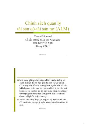 Quản trị ngân hàng - Chính sách quản lý tài sản có - Tài sản nợ (ALM)