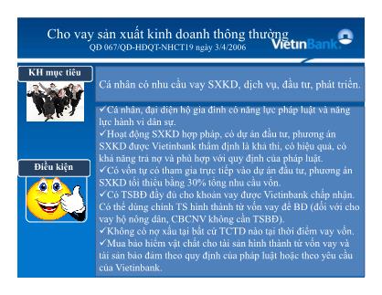 Quản trị ngân hàng - Cho vay sản xuất kinh doanh thông thường