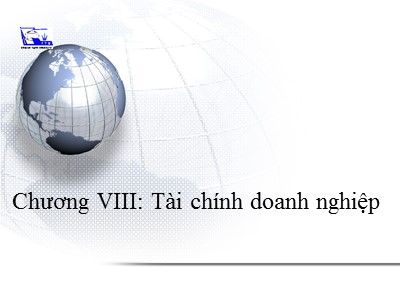 Quản trị ngân hàng - Chương VIII: Tài chính doanh nghiệp