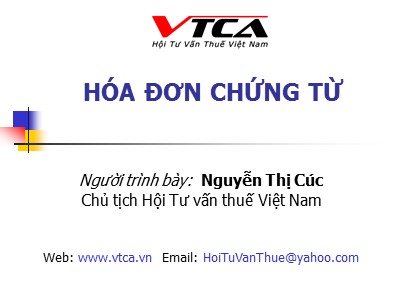 Quản trị ngân hàng - Hóa đơn chứng từ