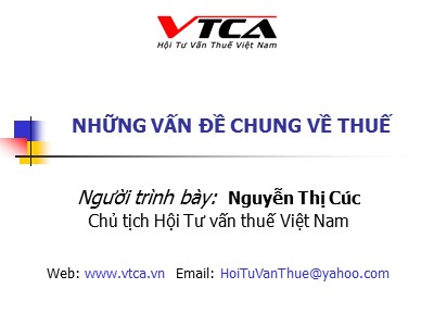 Quản trị ngân hàng - Những vấn đề chung về thuế