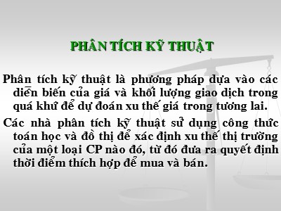 Quản trị ngân hàng - Phân tích kỹ thuật