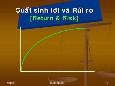 Quản trị ngân hàng - Suất sinh lời và Rủi ro [Return & Risk]