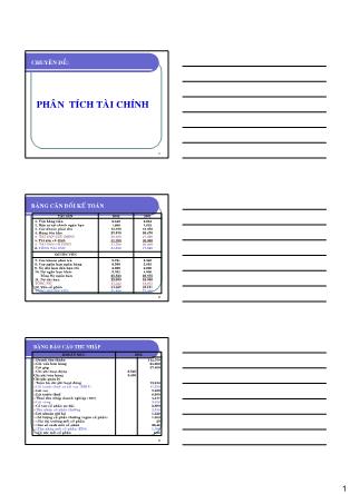 Tài chính doanh nghiệp - Chương 4: Phân tích tài chính