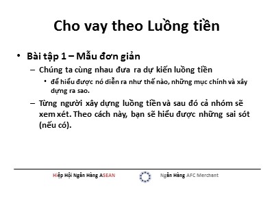 Tài chính tiền tệ - Bài: Cho vay theo luồng tiền