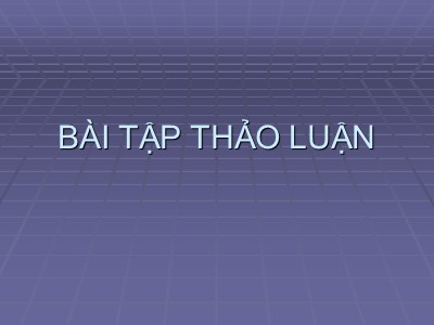 Thanh toán quốc tế - Bài tập thảo luận