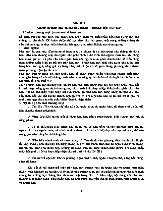Thanh toán quốc tế trong ngoại thương - Chủ đề 7: Chứng từ hàng hóa và các điều khoản liên quan đến UCP 600