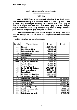 Thực hành nghiệp vụ kế toán